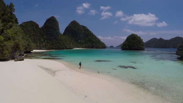Raja Ampat Islands 2 Royalty Free Stock Drone Video Footage