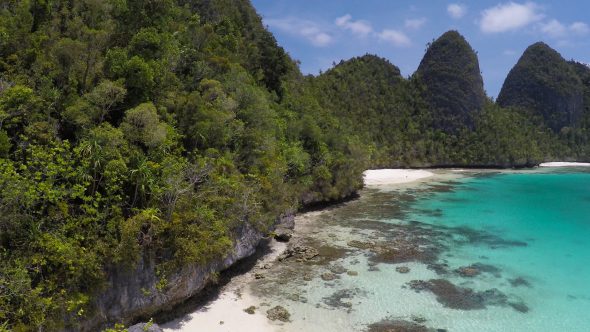 Raja Ampat Islands 24 Royalty Free Stock Drone Video Footage
