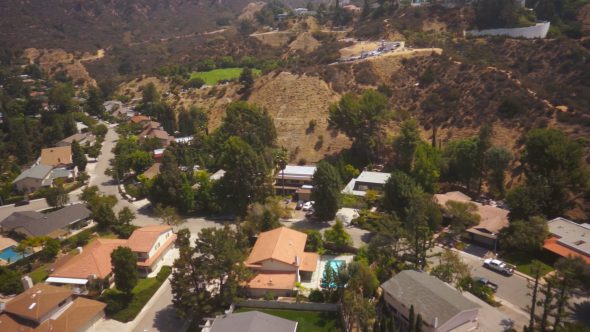 Residential Spin Royalty Free Stock Drone Video Footage