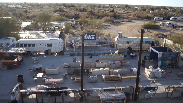 Slab City The Range 7 Royalty Free Stock Drone Video Footage