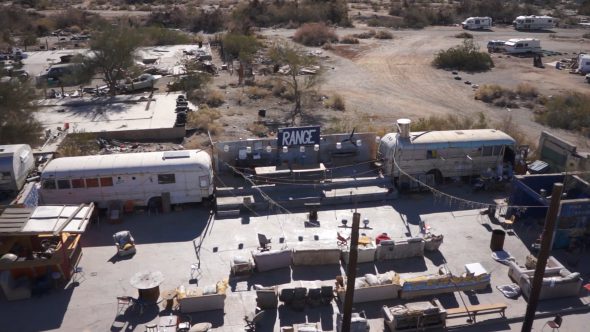 Slab City The Range 2 Royalty Free Stock Drone Video Footage