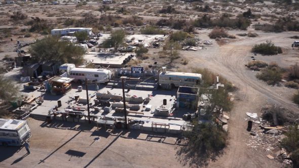 Slab City The Range 1 Royalty Free Stock Drone Video Footage