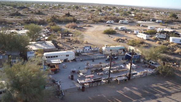 Slab City The Range 8 Royalty Free Stock Drone Video Footage