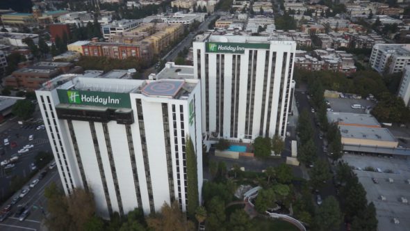Holiday Inn Burbank California Royalty Free Stock Drone Video Footage
