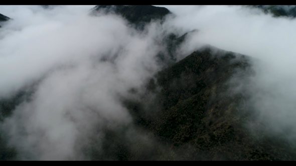 Flight over the Mountain Range of Murrieta Royalty Free Stock Drone Video Footage