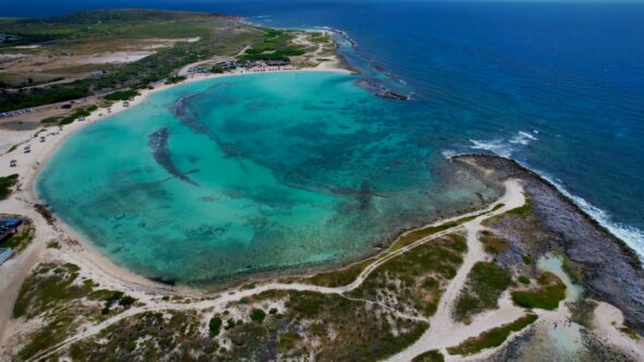 Ocean Island Sea Royalty Free Stock Drone Video Footage