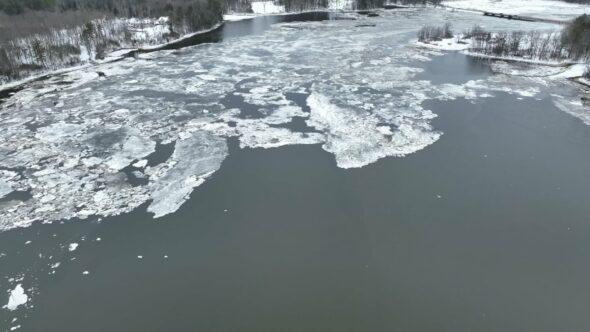 Lake Winter Ice Royalty Free Stock Drone Video Footage